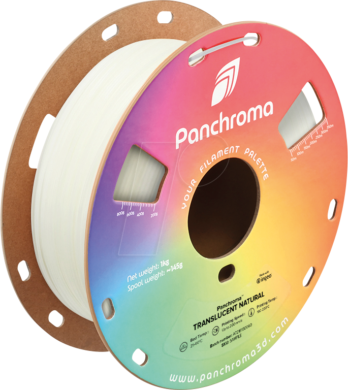 POLYMAKER CA2037 - Filament, Panchroma PLA, Translucent Natural, 1,75 mm, 1 kg von Polymaker