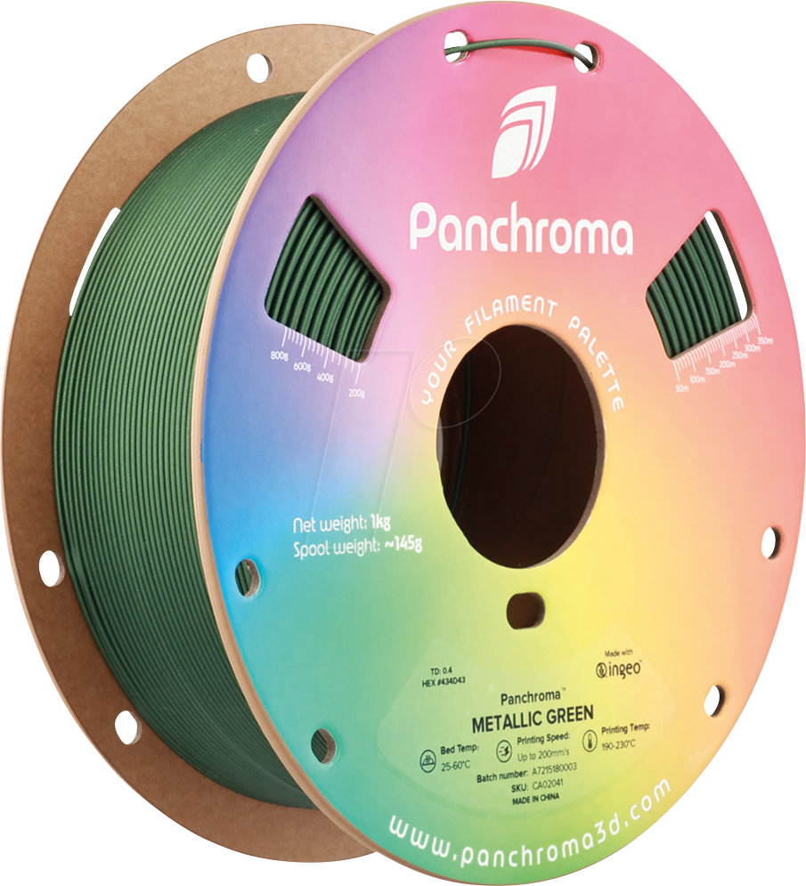 POLYMAKER CA2041 - Filament, Panchroma PLA, Metallic Green, 1,75 mm, 1 kg POLYMAKER CA2041 - Filament, Panchroma PLA, Metallic Green, 1,75 mm, 1 kg von Polymaker