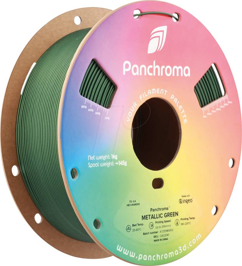 POLYMAKER CA2041 - Filament, Panchroma PLA, Metallic Green, 1,75 mm, 1 kg von Polymaker
