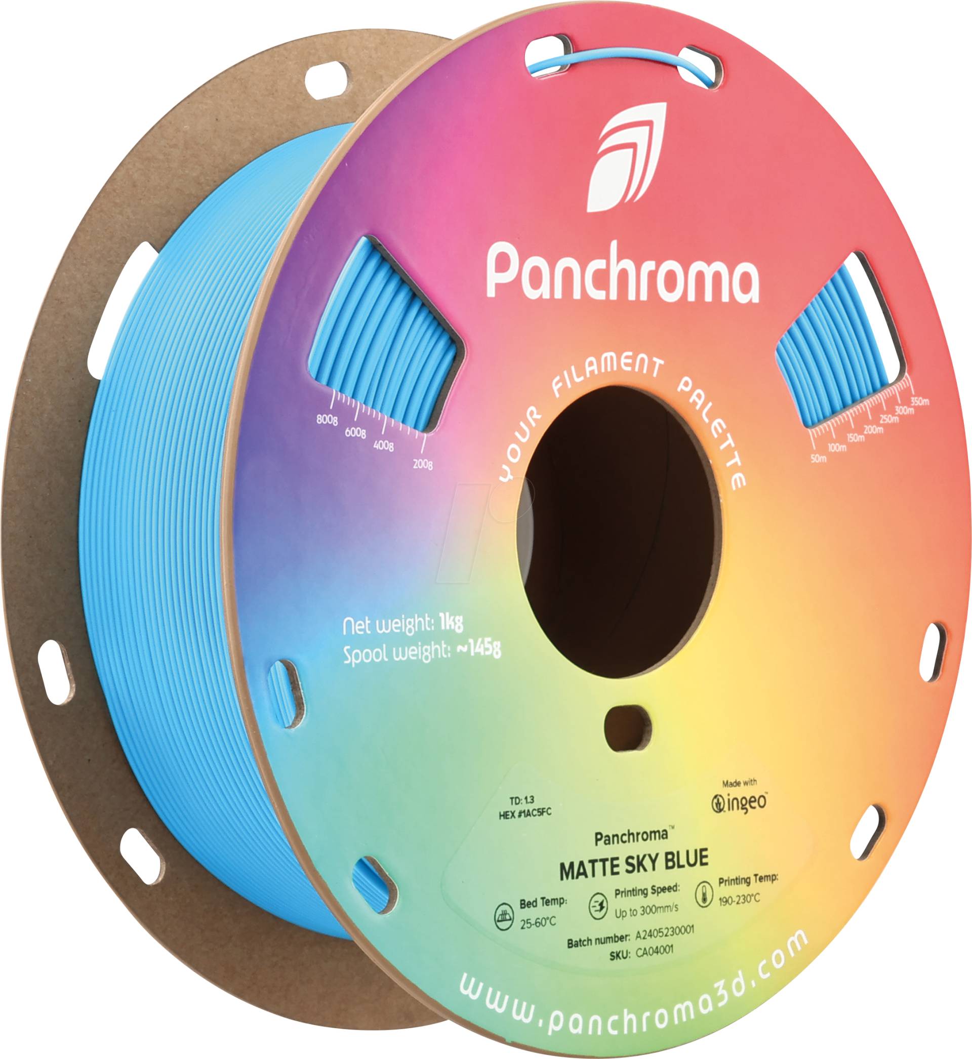 POLYMAKER CA4001 - Filament, Panchroma PLA, Matte Sky Blue, 1,75 mm, 1 kg von Polymaker
