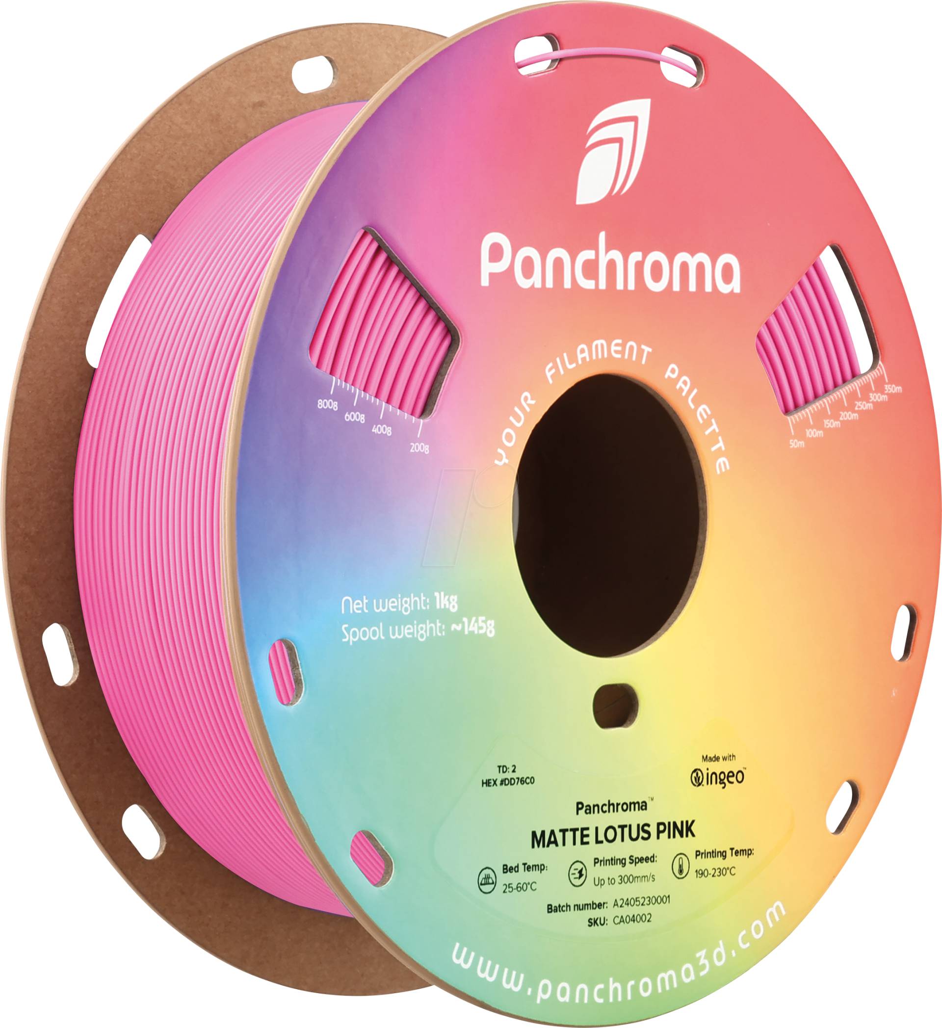 POLYMAKER CA4002 - Filament, Panchroma PLA, Matte Lotus Pink, 1,75 mm, 1 kg von Polymaker