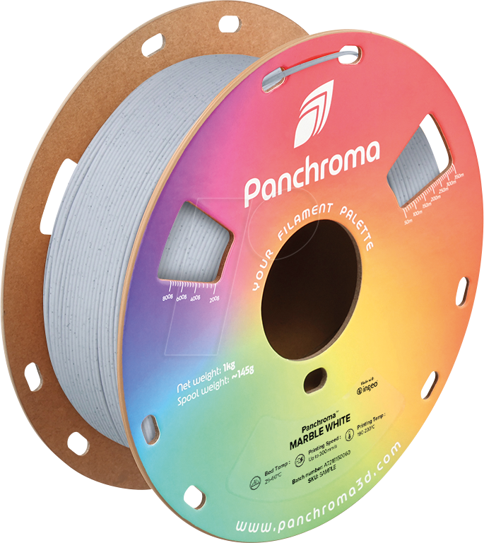POLYMAKER CA4005 - Filament, Panchroma PLA, Marble White, 1,75 mm, 1 kg von Polymaker