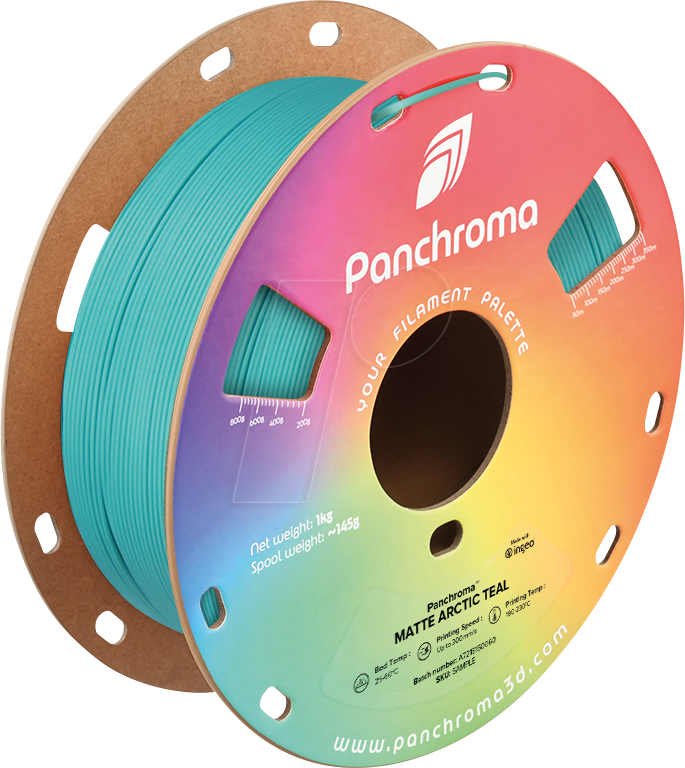 POLYMAKER CA4006 - Filament, Panchroma PLA, Matte Arctic Teal, 1,75 mm, 1 kg von Polymaker