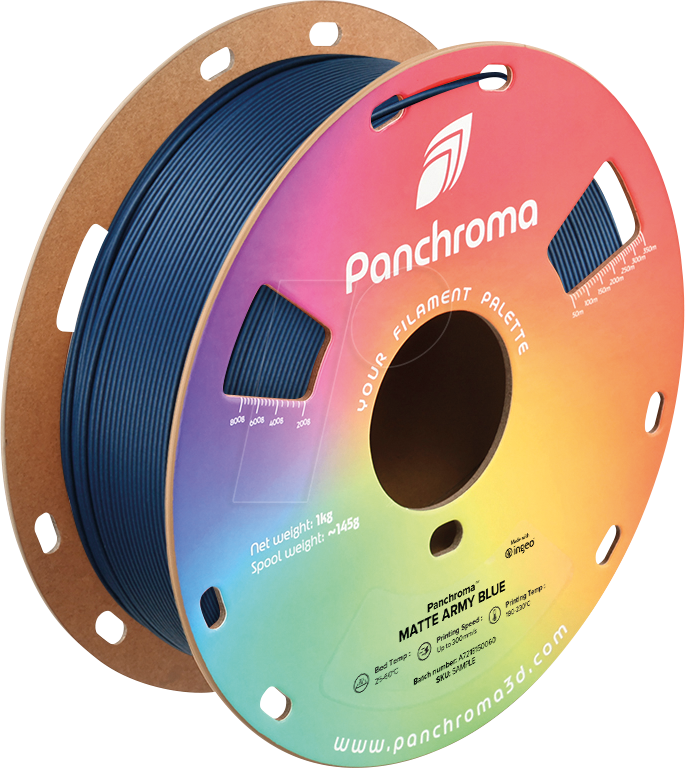 POLYMAKER CA4008 - Filament, Panchroma PLA, Matte Army Blue, 1,75 mm, 1 kg von Polymaker