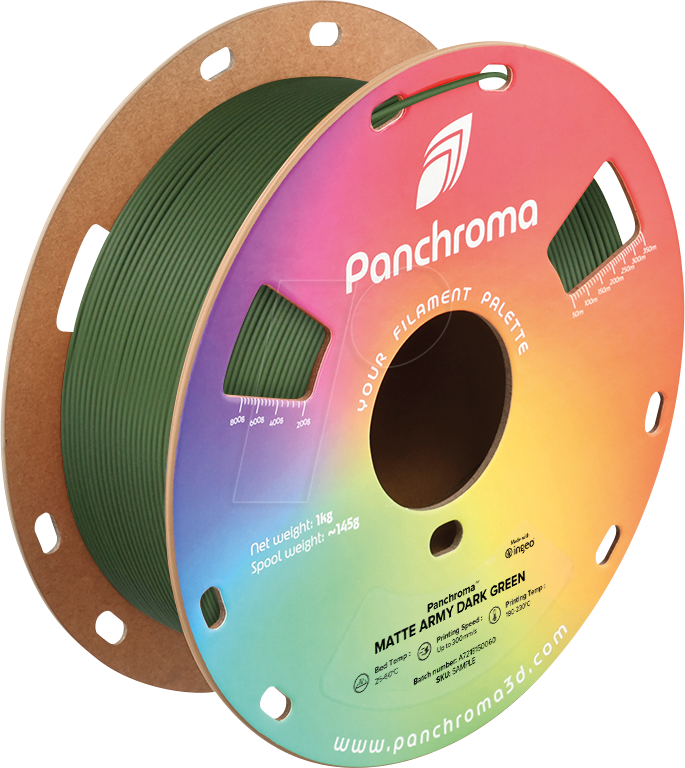 POLYMAKER CA4010 - Filament, Panchroma PLA, Matte Army Dark Green, 1,75 mm, 1 kg von Polymaker