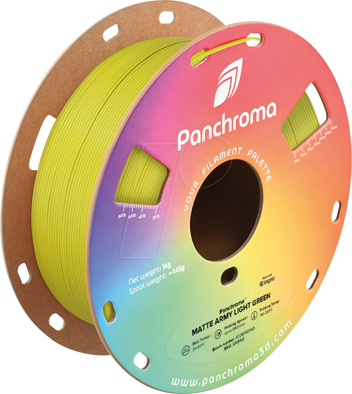 POLYMAKER CA4011 - Filament, Panchroma PLA, Matte Army Light Green, 1,75 mm, 1 kg von Polymaker