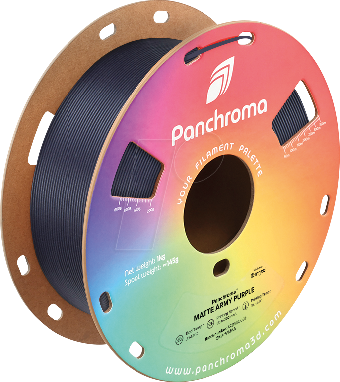 POLYMAKER CA4012 - Filament, Panchroma PLA, Matte Army Purple, 1,75 mm, 1 kg von Polymaker