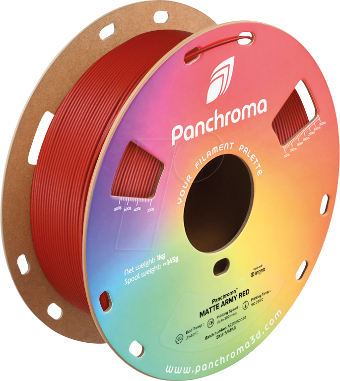 POLYMAKER CA4013 - Filament, Panchroma PLA, Matte Army Red, 1,75 mm, 1 kg von Polymaker