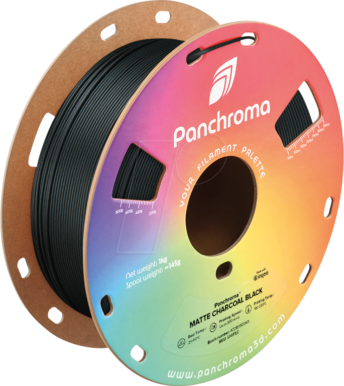 POLYMAKER CA4015 - Filament, Panchroma PLA, Matte Charcoal Black, 1,75 mm, 1 kg von Polymaker