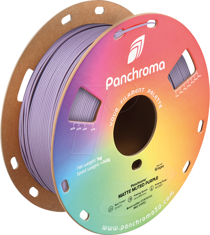 POLYMAKER CA4026 - Filament, Panchroma PLA, Matte Muted Purple, 1,75 mm, 1 kg von Polymaker