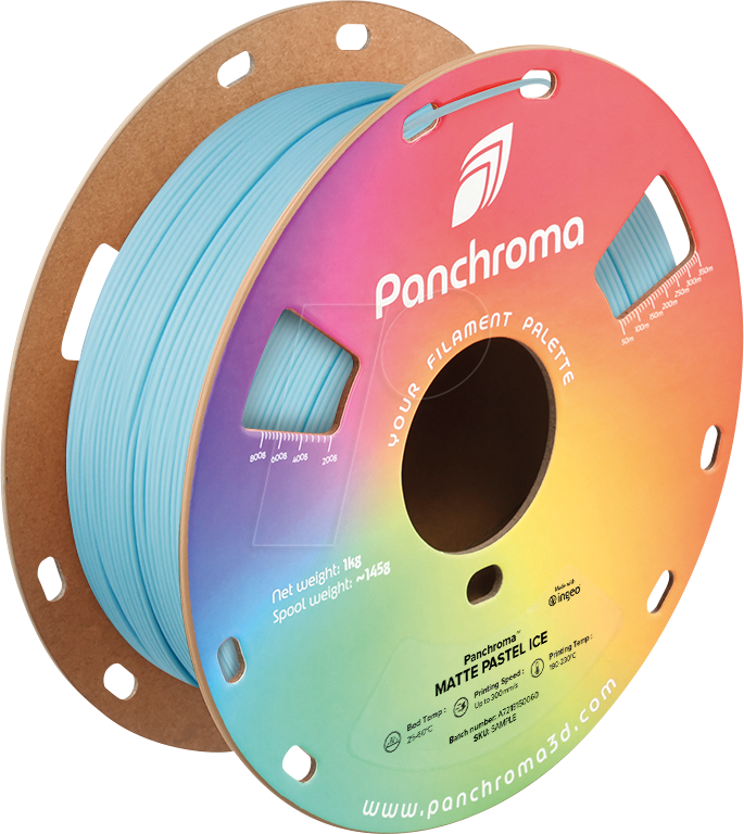 POLYMAKER CA4031 - Filament, Panchroma PLA, Matte Pastel Pastel Ice, 1,75 mm, 1 kg von Polymaker