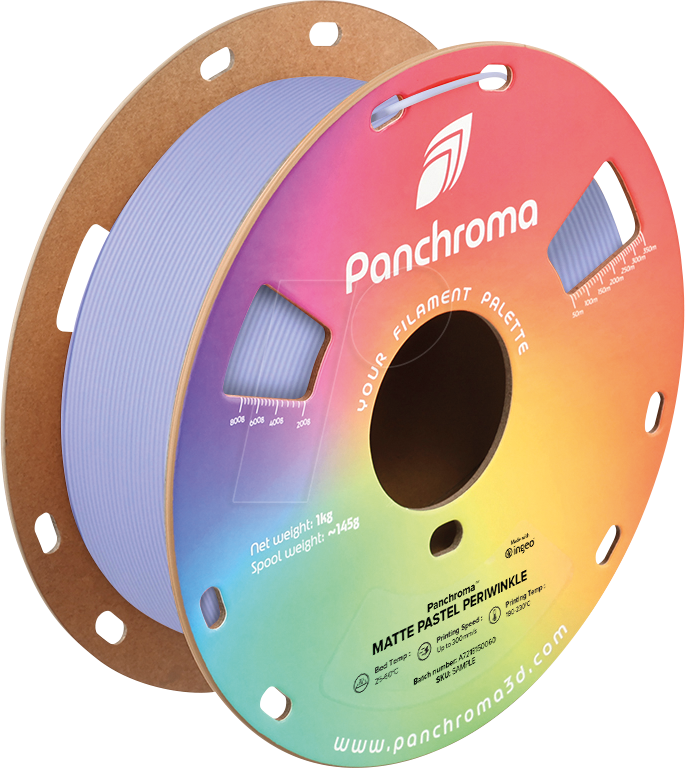 POLYMAKER CA4036 - Filament, Panchroma PLA, Matte Pastel Periwinkle, 1,75 mm, 1 kg von Polymaker