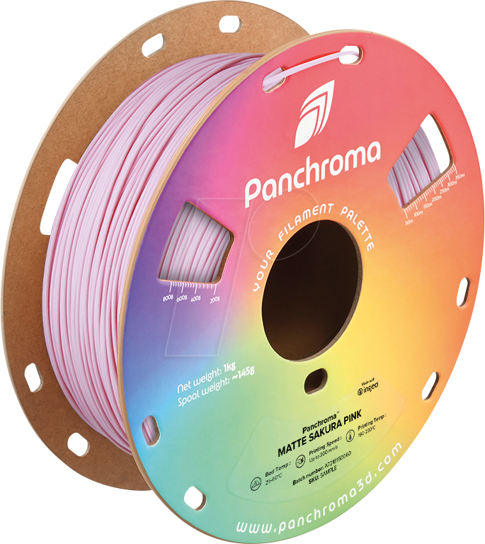 POLYMAKER CA4037 - Filament, Panchroma PLA, Matte Sakura Pink, 1,75 mm, 1 kg von Polymaker