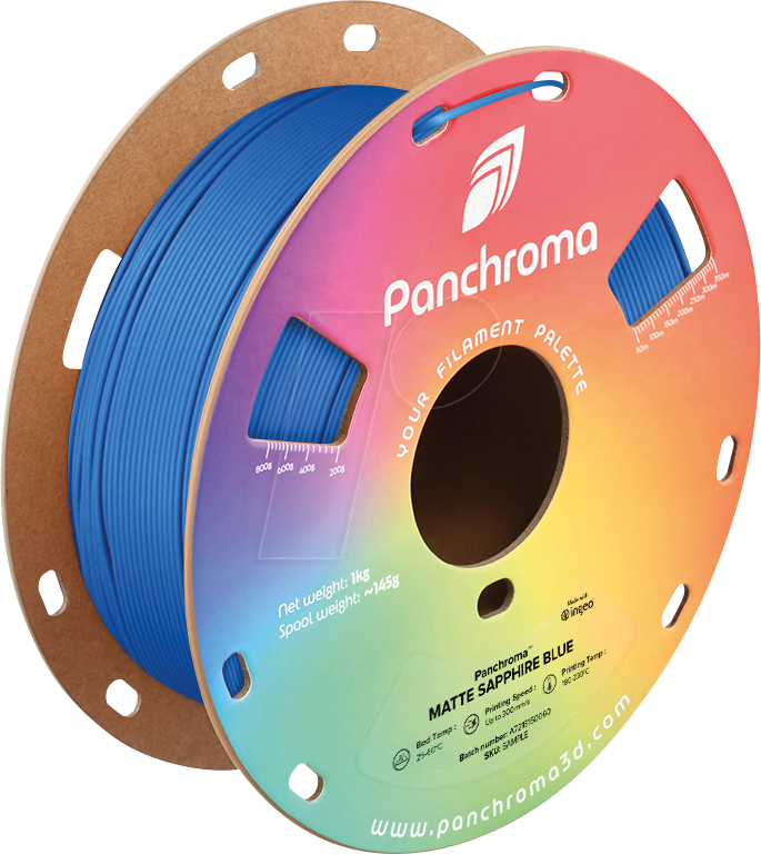 POLYMAKER CA4038 - Filament, Panchroma PLA, Matte Sapphire Blue, 1,75 mm, 1 kg von Polymaker