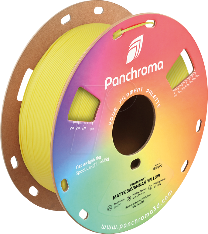 POLYMAKER CA4039 - Filament, Panchroma PLA, Matte Savannah Yellow, 1,75 mm, 1 kg von Polymaker