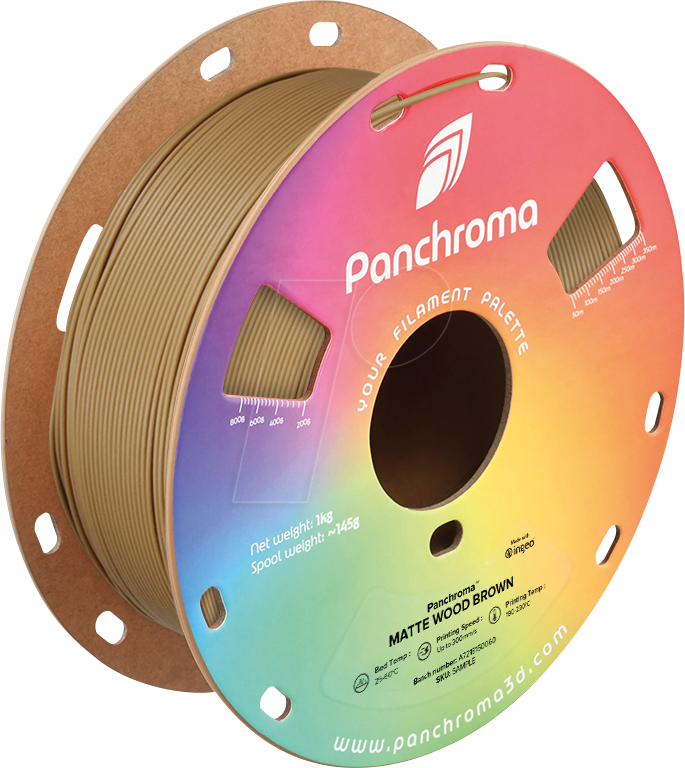 POLYMAKER CA4041 - Filament, Panchroma PLA, Matte Wood Brown, 1,75 mm, 1 kg von Polymaker