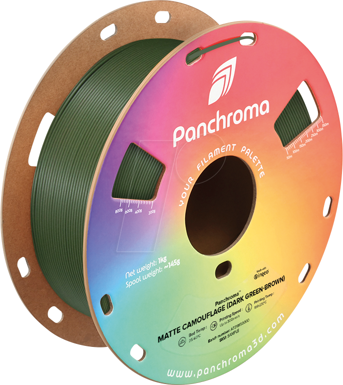 POLYMAKER CA4042 - Filament, Panchroma PLA, Dual Matte Camouflage, 1,75 mm, 1 kg von Polymaker