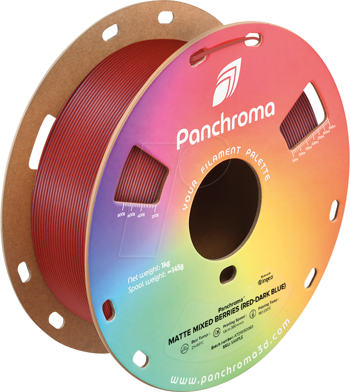 POLYMAKER CA4048 - Filament, Panchroma PLA, Dual Matte Mixed Berries, 1,75 mm, 1 kg von Polymaker