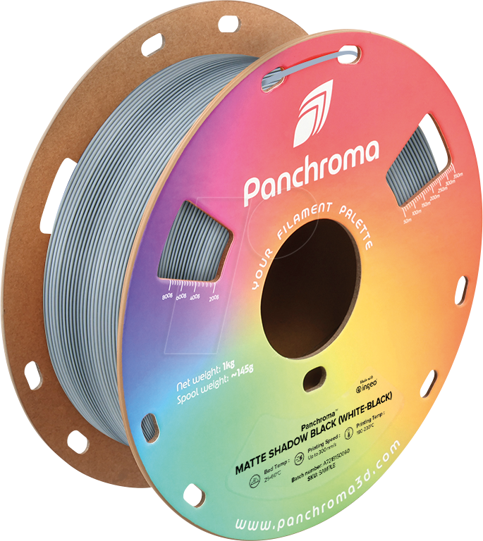 POLYMAKER CA4049 - Filament, Panchroma PLA, Dual Matte Shadow Black, 1,75 mm, 1 kg von Polymaker