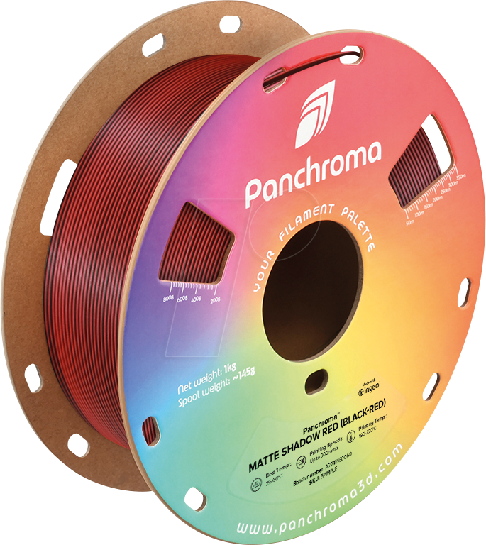 POLYMAKER CA4051 - Filament, Panchroma PLA, Dual Matte Shadow Red, 1,75 mm, 1 kg von Polymaker