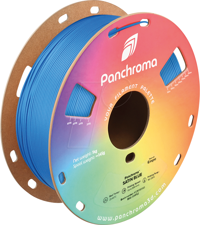 POLYMAKER CA5002 - Filament, Panchroma PLA, Satin Blue, 1,75 mm, 1 kg von Polymaker