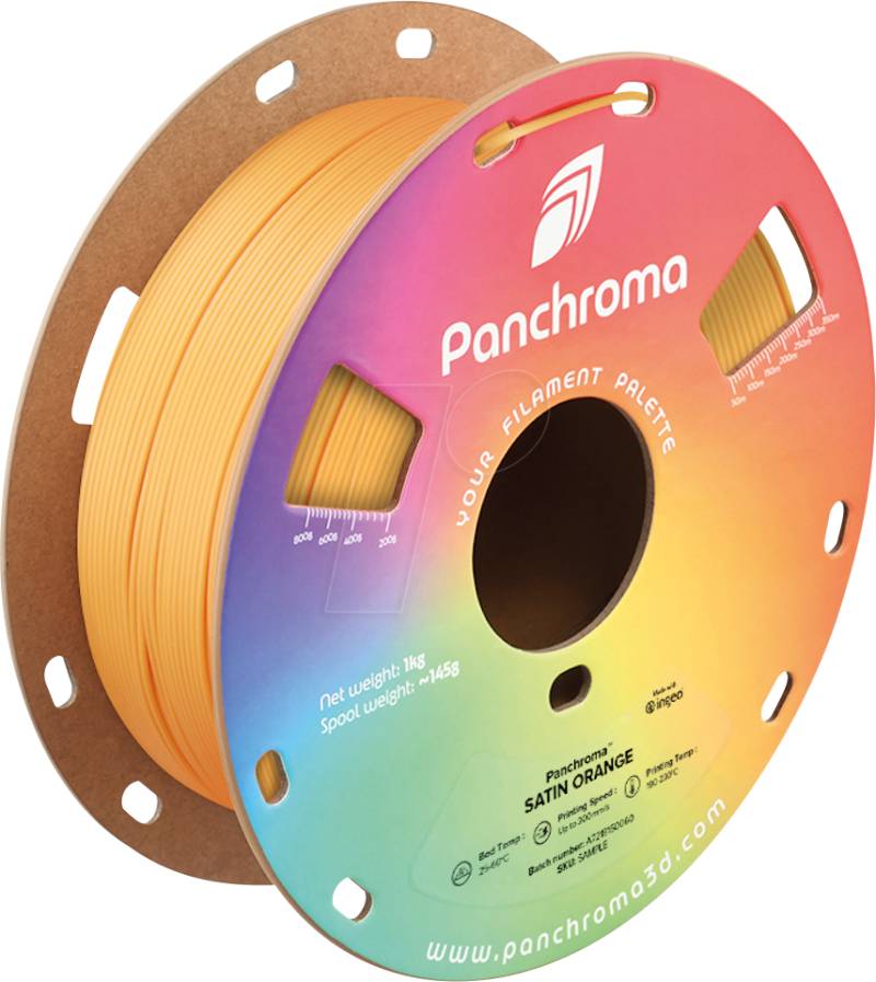 POLYMAKER CA5005 - Filament, Panchroma PLA, Satin Orange, 1,75 mm, 1 kg von Polymaker