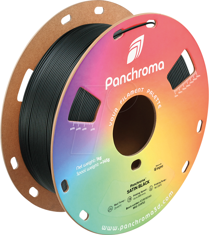 POLYMAKER CA5011 - Filament, Panchroma PLA, Satin Black, 1,75 mm, 1 kg von Polymaker