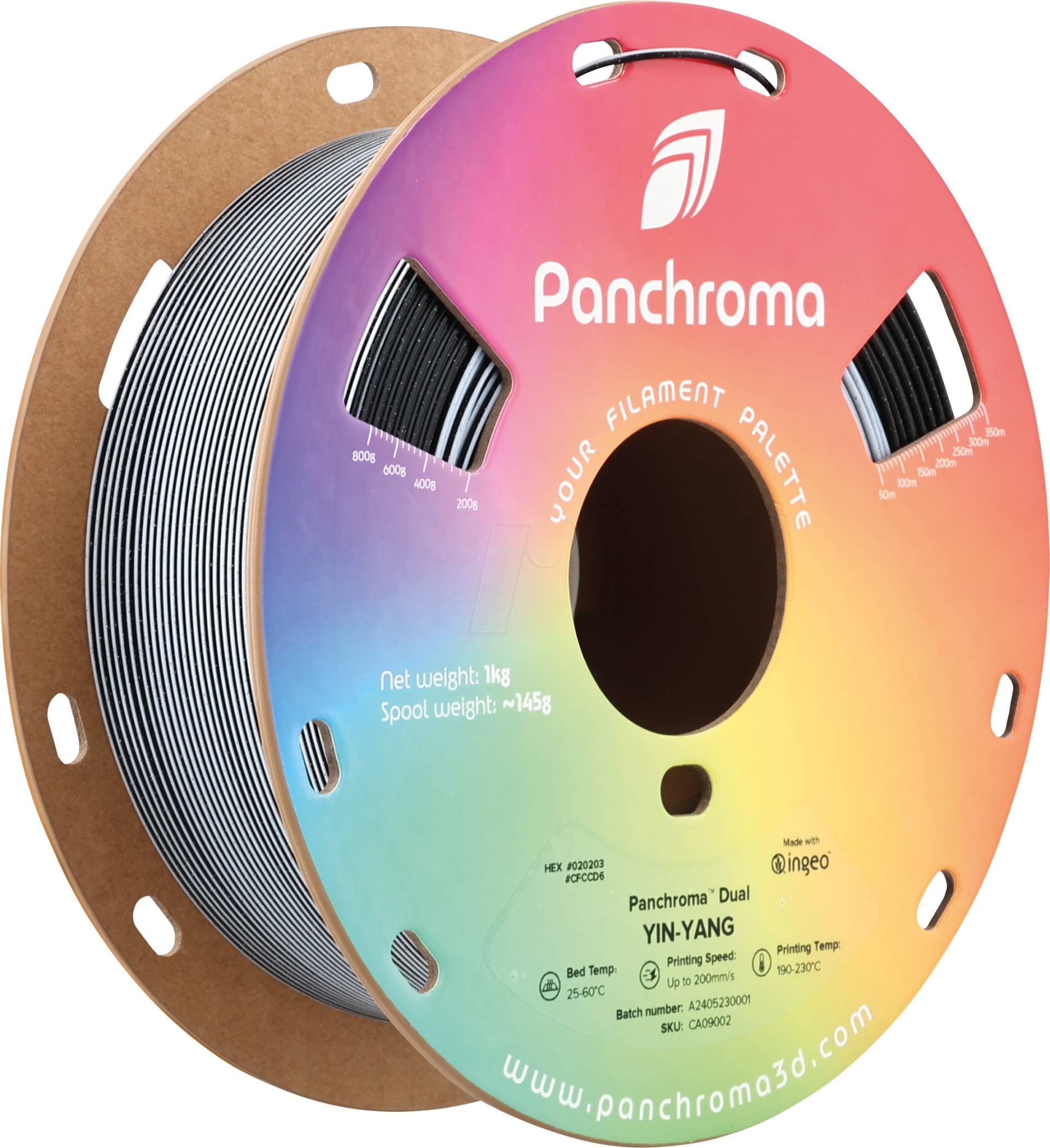 POLYMAKER CA9002 - Filament, Panchroma PLA, Dual Yin-Yang, 1,75 mm, 1 kg POLYMAKER CA9002 - Filament, Panchroma PLA, Dual Yin-Yang, 1,75 mm, 1 kg von Polymaker