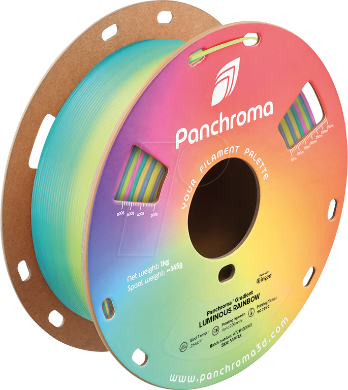 POLYMAKER CA9003 - Filament, Panchroma PLA, Gradient Luminous Rainbow, 1,75 mm, 1 k POLYMAKER CA9003 - Filament, Panchroma PLA, Gradient Luminous Rainbow, 1,75 mm, 1 k von Polymaker