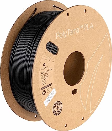 Polymaker 70820 PolyTerra PLA Filament PLA geringerer Kunststoffgehalt 1.75mm 1000g Schwarz (matt) 1 von Polymaker