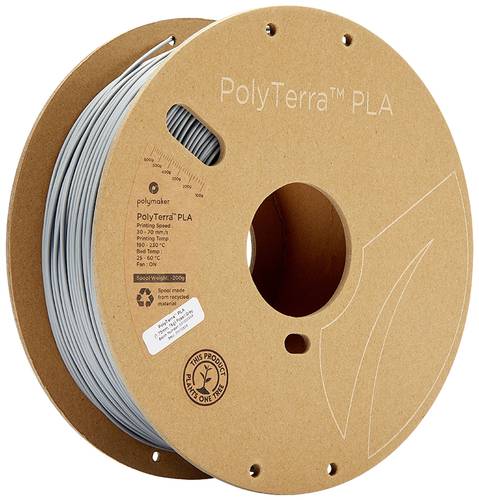 Polymaker 70824 PolyTerra PLA Filament PLA geringerer Kunststoffgehalt 1.75mm 1000g Grau (matt) 1St. von Polymaker
