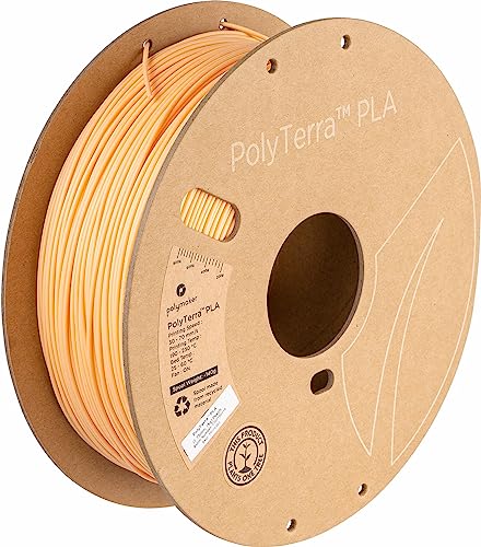 Polymaker 70863 PolyTerra PLA Filament PLA geringerer Kunststoffgehalt 1.75mm 1000g Pastell-Orange 1 von Polymaker