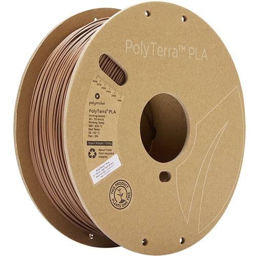 Polymaker 70907 PolyTerra Filament PLA geringerer Kunststoffgehalt 1.75mm 1000g Erde (matt) 1St. von Polymaker