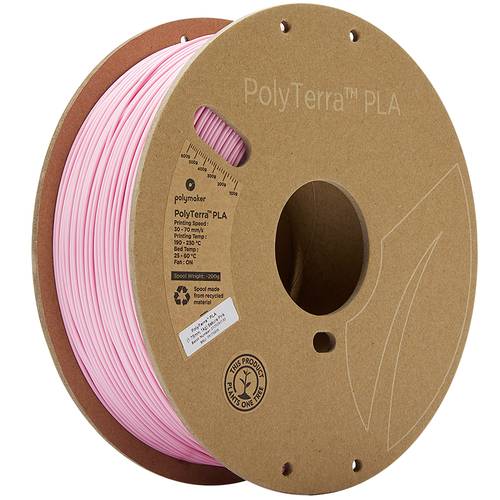 Polymaker 70908 PolyTerra Filament PLA geringerer Kunststoffgehalt 1.75mm 1000g Sakura-Pink 1St. Polymaker 70908 PolyTerra Filament PLA geringerer Kunststoffgehalt 1.75mm 1000g Sakura-Pink 1St. von Polymaker