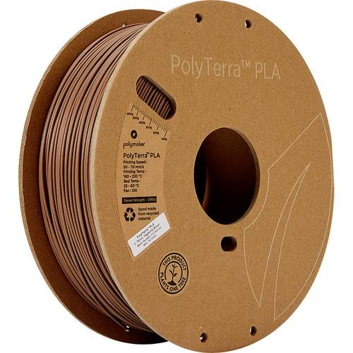Polymaker 70959 PolyTerra Filament PLA geringerer Kunststoffgehalt 1.75mm 1000g Militär Braun 1St. von Polymaker