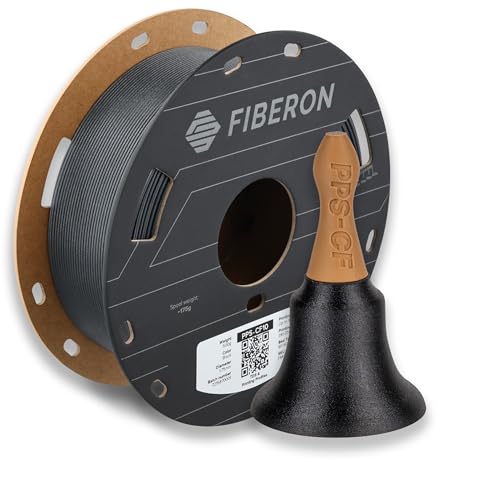Polymaker Fiberon PPS-CF Filament, Schwarz, 1,75 mm, 500 g, extreme Hitzebeständigkeit über 250 °C, Kohlefaserverstärktes PPS-Filament, 3D-Druck, ideal zum Formen Polymaker Fiberon PPS-CF Filament, Schwarz, 1,75 mm, 500 g, extreme Hitzebeständigkeit über 250 °C, Kohlefaserverstärktes PPS-Filament, 3D-Druck, ideal zum Formen von Polymaker