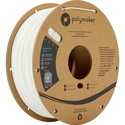 Polymaker PA02002 PolyLite Filament PLA 1.75mm 1000g Weiß 1St. von Polymaker