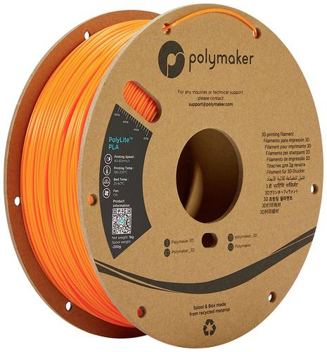 Polymaker PA02008 PolyLite Filament PLA 1.75mm 1000g Orange 1St. Polymaker PA02008 PolyLite Filament PLA 1.75mm 1000g Orange 1St. von Polymaker