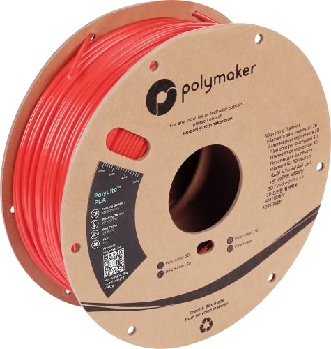 Polymaker PA02019 PolyLite Filament PLA 2.85mm 1000g Rot 1St. von Polymaker