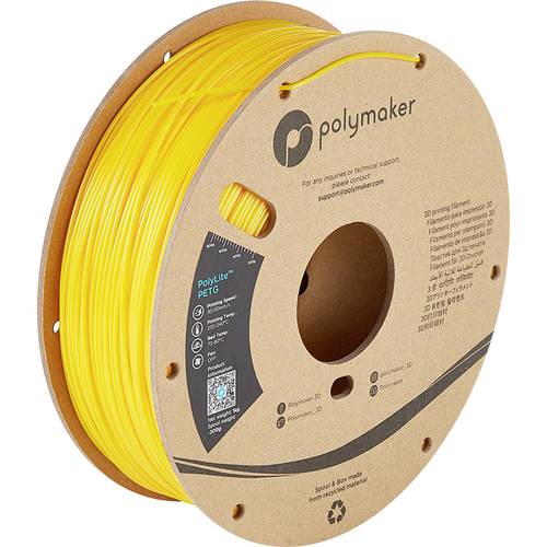 Polymaker PB01006 PolyLite Filament PETG hitzebeständig, hohe Zugfestigkeit 1.75mm 1000g Gelb 1St. von Polymaker
