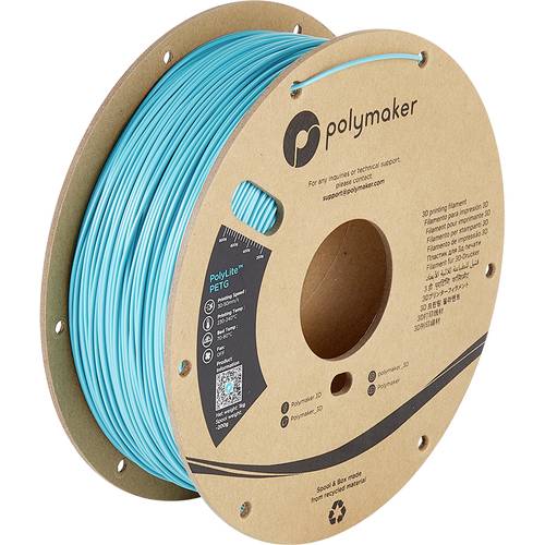 Polymaker PB01010 PolyLite Filament PETG hitzebeständig, hohe Zugfestigkeit 1.75mm 1000g Türkis 1St. Polymaker PB01010 PolyLite Filament PETG hitzebeständig, hohe Zugfestigkeit 1.75mm 1000g Türkis 1St. von Polymaker
