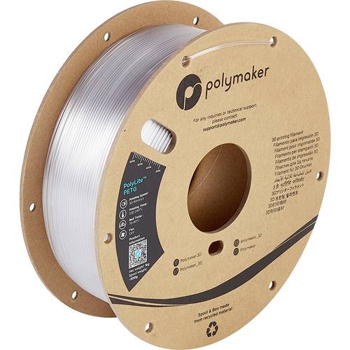 Polymaker PB01011 PolyLite Filament PETG hitzebeständig, hohe Zugfestigkeit 1.75mm 1000g Transparen Polymaker PB01011 PolyLite Filament PETG hitzebeständig, hohe Zugfestigkeit 1.75mm 1000g Transparen von Polymaker
