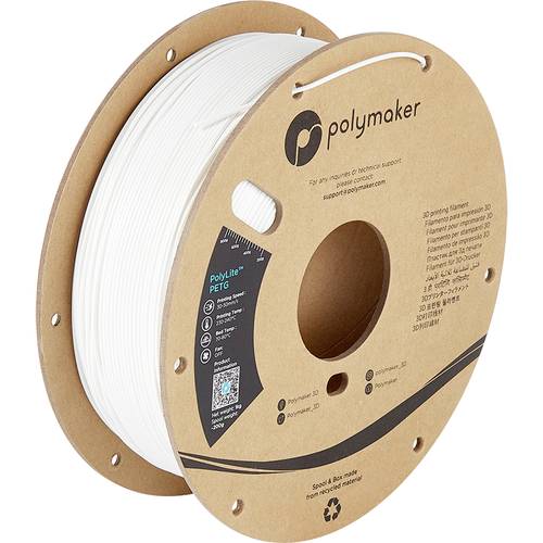 Polymaker PB01015 PolyLite Filament PETG hitzebeständig, hohe Zugfestigkeit 2.85mm 1000g Weiß 1St. Polymaker PB01015 PolyLite Filament PETG hitzebeständig, hohe Zugfestigkeit 2.85mm 1000g Weiß 1St. von Polymaker