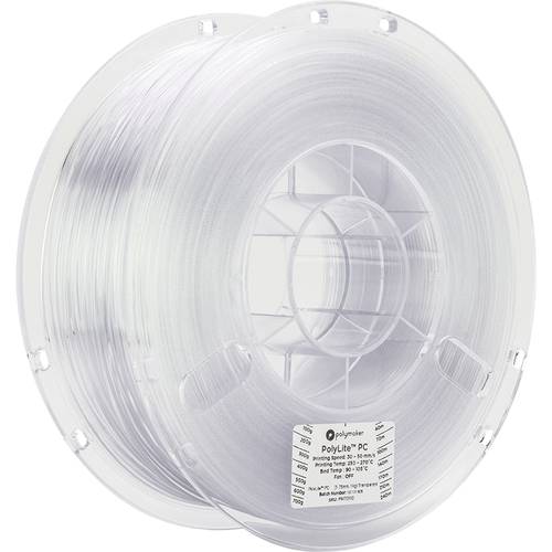 Polymaker PC01001 PolyLite Filament PC (Polycarbonat) hohe Steifigkeit, hitzebeständig 1.75mm 1000g von Polymaker