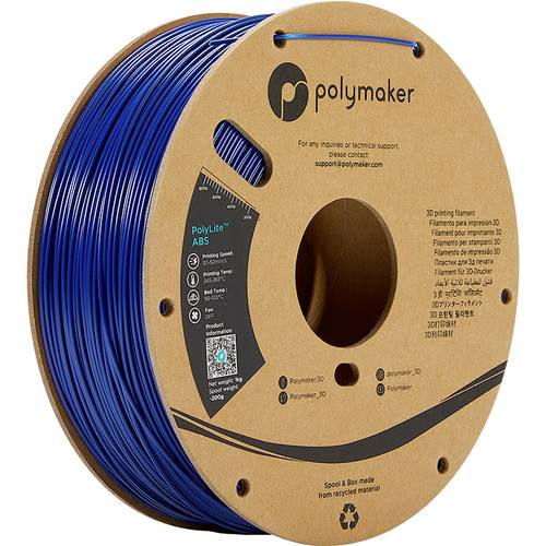 Polymaker PE01007 PolyLite Filament ABS geruchsarm 1.75mm 1000g Blau 1St. Polymaker PE01007 PolyLite Filament ABS geruchsarm 1.75mm 1000g Blau 1St. von Polymaker