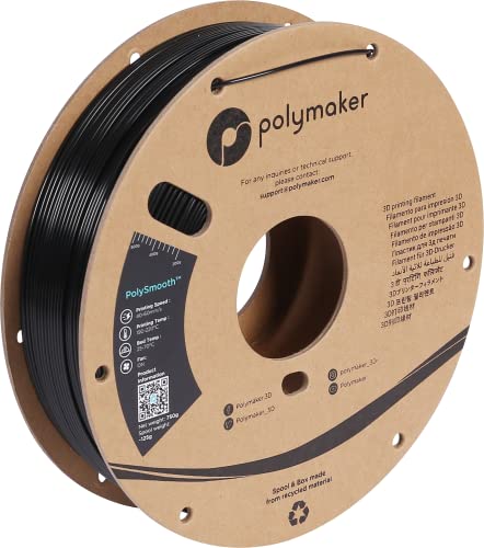 Polymaker PJ01001 PolySmooth Filament PVB polierbar 1.75mm 750g Schwarz 1St. von Polymaker