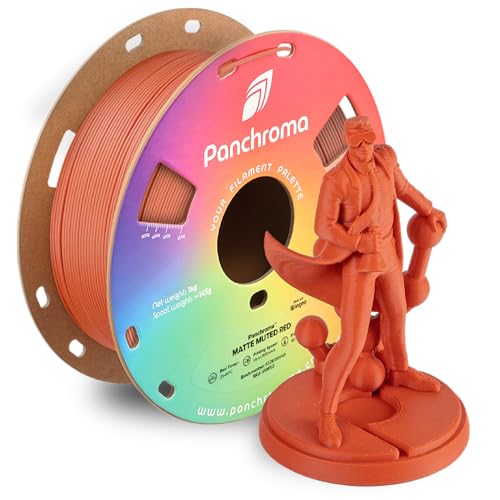 Polymaker Panchroma Matte PLA-Filament, matt gedämpftes Rot, 1,75 mm, 1 kg, ehemals Polyterra mattes 3D-Drucker-Filament, passend für die meisten FDM-3D-Drucker, 1-kg-Spule von Polymaker
