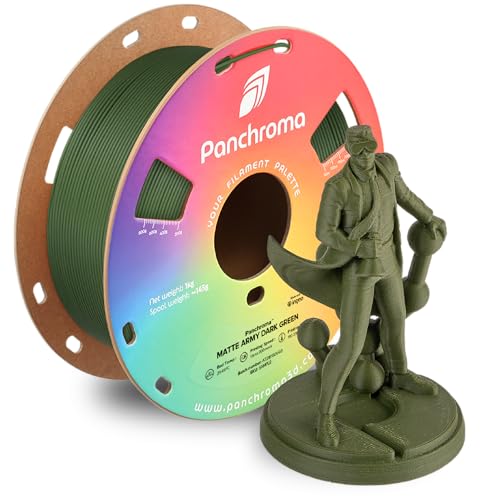 Polymaker Panchroma Matte PLA-Filament, mattes Armee-Dunkelgrün, 1,75 mm, 1 kg, ehemals Polyterra mattes 3D-Drucker-PLA-Filament, passend für die meisten FDM-3D-Drucker, 1-kg-Spule von Polymaker