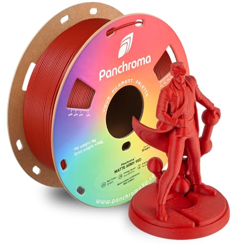 Polymaker Panchroma Matte PLA-Filament, mattes Armee-Rot, 1,75 mm, 1 kg, ehemals Polyterra mattes 3D-Drucker-PLA-Filament, passend für die meisten FDM-3D-Drucker, 1-kg-Spule von Polymaker