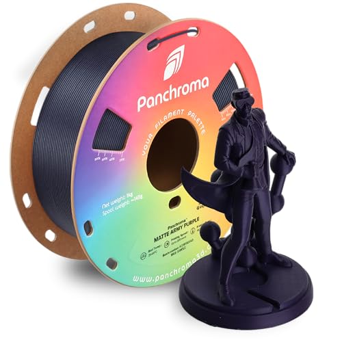 Polymaker Panchroma Matte PLA-Filament, mattes Armee-Violett, 1,75 mm, 1 kg, ehemals Polyterra mattes 3D-Drucker-PLA-Filament, passend für die meisten FDM-3D-Drucker, 1-kg-Spule von Polymaker